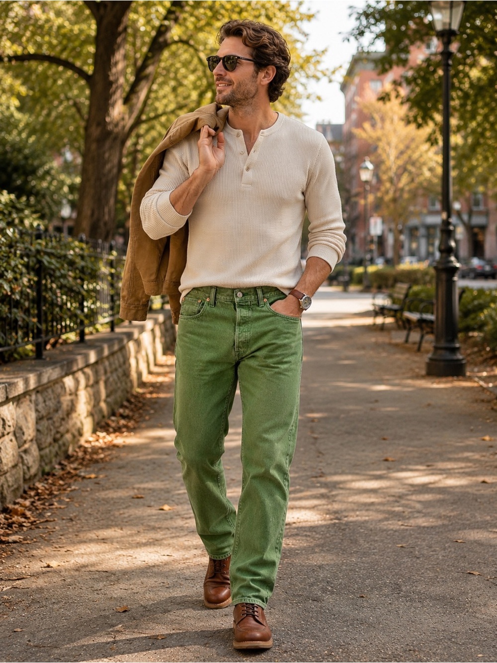 Levi’s 501 Original Straight Leg Jeans Men’s 36x34 Green Button Fly 100% Cotton